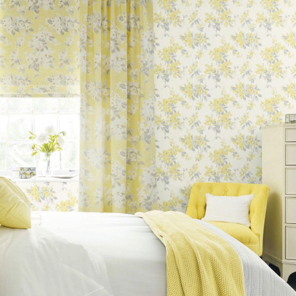 Amazon | 壁紙屋本舗 壁紙 のりなし クロス 花柄 ローラ